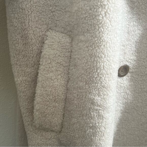 Bearpaw NWT Neutral Ivory Cream Teddy Sherpa Faux Fur Trench Coat Jacket Sz 3X - Picture 13 of 14